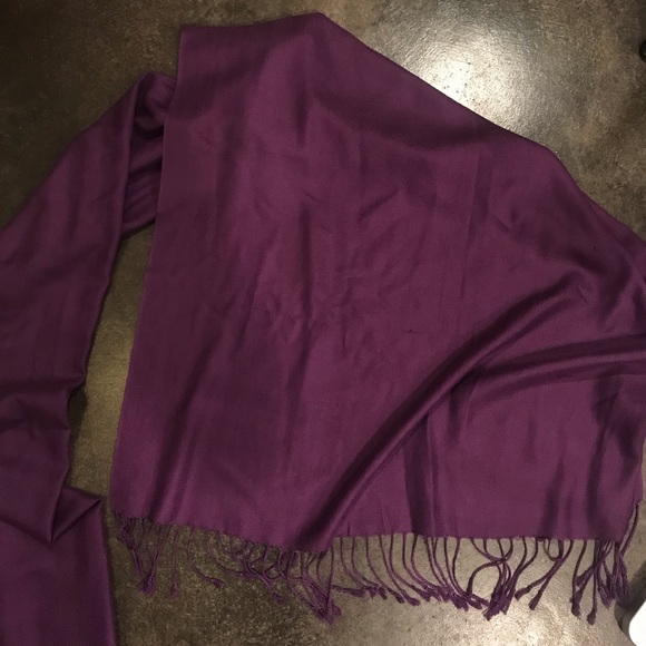 Silky Soft Purple Scarf - Picture 2 of 4